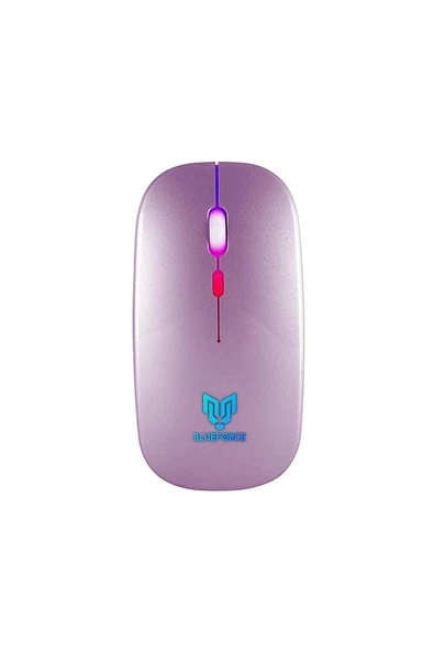 Bluetooth & Wireless 2,4ghz Sessiz Kablosuz Mouse Pembe