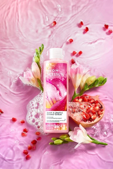 Senses Sweat & Joyful Frezya Ve Nar Kokulu Krem Duş Jeli 250 Ml. - 3