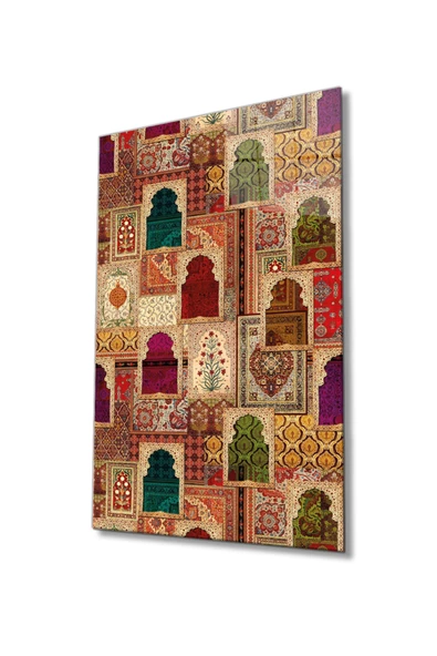 Dini Islami Motif Dekoratif ve Modern Cam Tablo Ev Ve Ofis Duvar Dekoru Hediyelik Büyük Tablo Cam