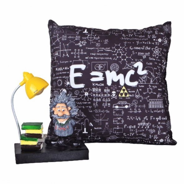 Einstein 2 Li Set Einstein Işıklı Biblo Einstein Puf Yastık