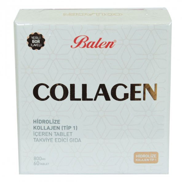 Balen Collagen Hidrolize Kollajen Tip1 İçeren Tablet 800 Mg X 60 Tablet