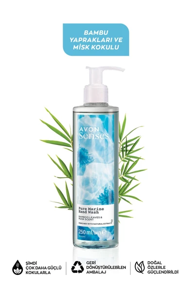 Senses Pure Marine Bambu Yaprağı Ve Misk Kokulu Sıvı El Sabunu 250 Ml. - 2