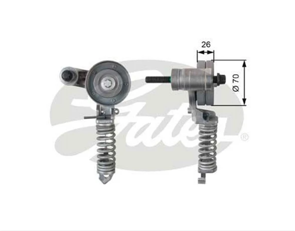 Opel Corsa B 1.2 16V Kayış Gergi Kütüğü Komple Gates Marka ürün görseli