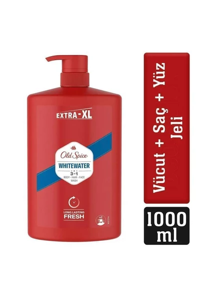 Old Spice Whitewater Erkek Duş Jeli ve Şampuan 1000 ml Ekstra-XL