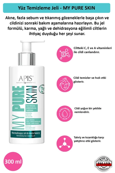 Yüz Temizleme Jeli - MY PURE SKIN - 300 Ml