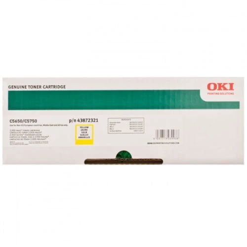OKI 43872321 Sarı Yellow Orjinal Toner C5650 / C5750