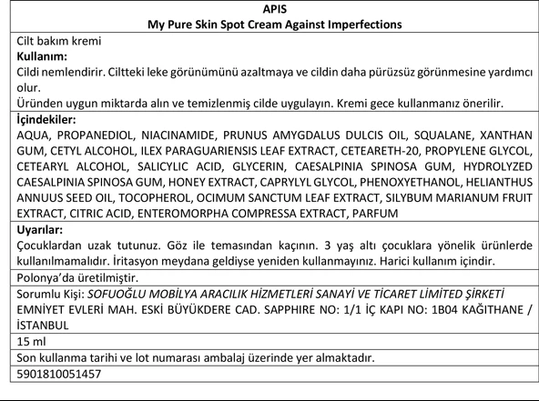 Nokta Kremi, Cilt Kusurlarına Karşı - MY PURE SKIN - 15 Ml - 4