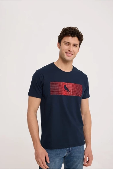 Navy ENJOY TEE - Resim 4