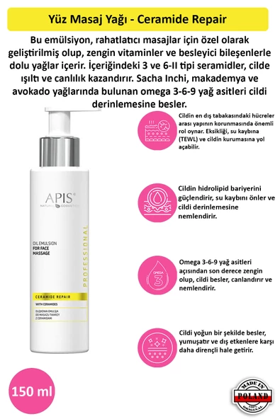 Yüz Masaj Yağı - Ceramide Repair - 150 ml