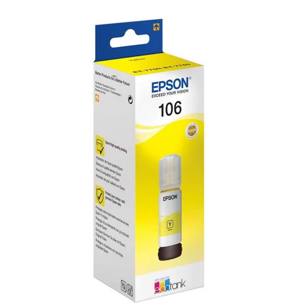 Epson 106-C13T00R440 Sarı Orijinal Mürekkep Kartuş - Resim 3