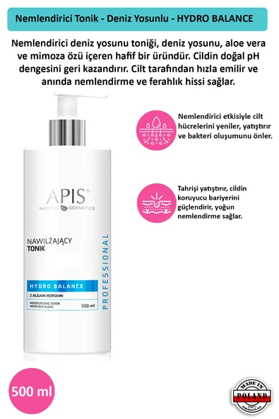 Nemlendirici Tonik - Deniz Yosunlu - HYDRO BALANCE - 500 Ml