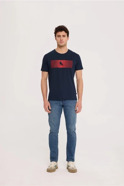 Navy ENJOY TEE - Resim 5