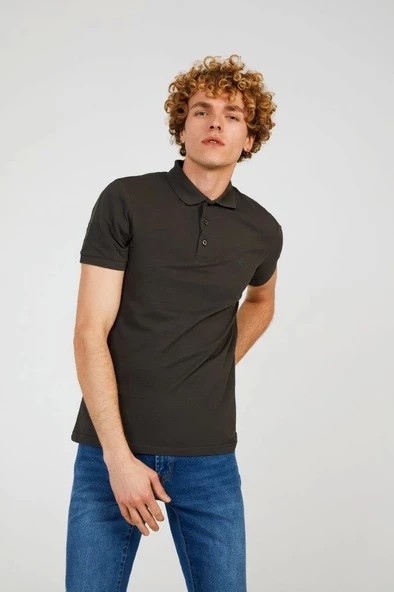 Olive Green FATHER BASIC POLO - Resim 3