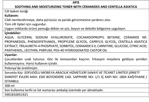 Yatıştırıcı ve Nemlendirici Tonik - Ceramide Repair - 300 ml - 3