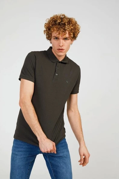 Olive Green FATHER BASIC POLO - Resim 2