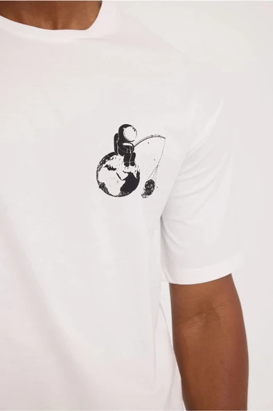 White SPACE HALF-RELAX TEE - 2