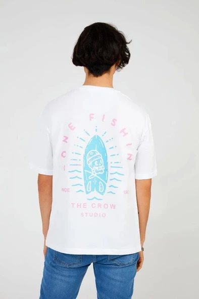 White GONE FISHING RELAX TEE - 3