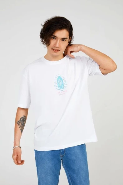 White GONE FISHING RELAX TEE - 1