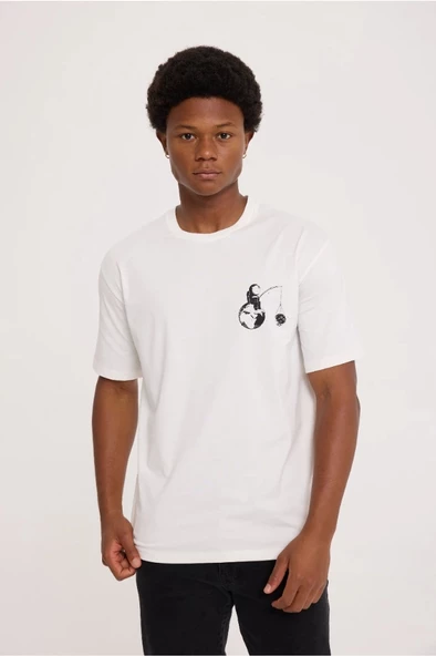 White SPACE HALF-RELAX TEE - 1
