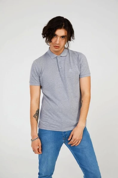 GRAY FATHER BASIC POLO - 1