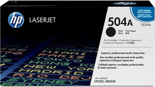 HP CE250A (504A) Siyah Black Orjinal Toner CP3525 / CM3530