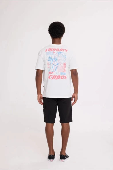 White CHAOS HALF-RELAX TEE - Resim 6