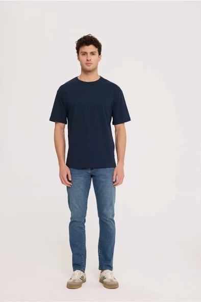 Navy MATH HALF-RELAX TEE ürün görseli