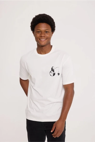 White SPACE HALF-RELAX TEE - 3
