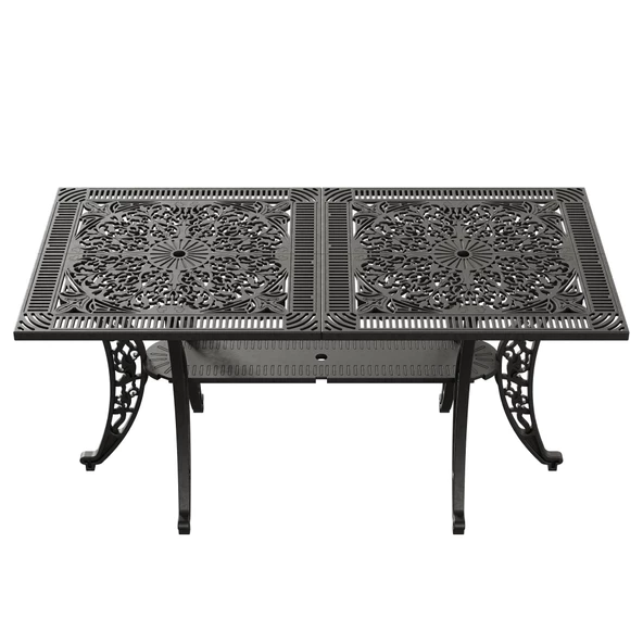 Ferforje görünümlü Istanbul Dikdörtgen Masa Balkon, Bahçe Masası - 5