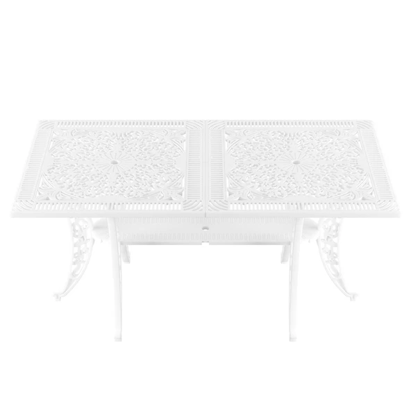 Ferforje görünümlü Istanbul Dikdörtgen Masa Balkon, Bahçe Masası - 6