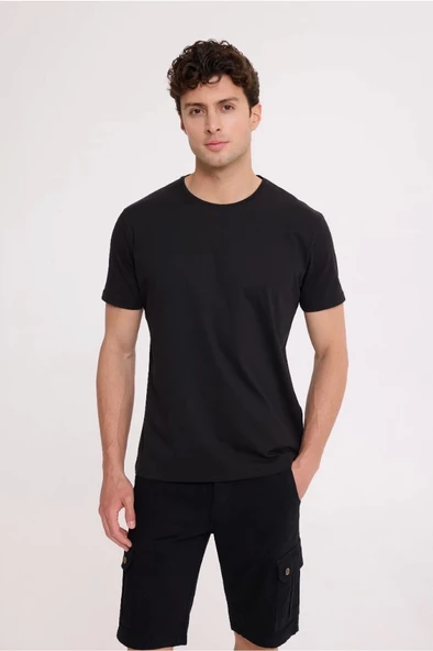 Black STARS BASIC TEE