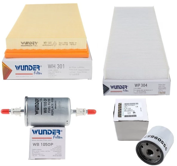 Opel Vectra B 1.6 / 2.0 Periyodik Bakım Filtre Seti Wunder ürün görseli 1