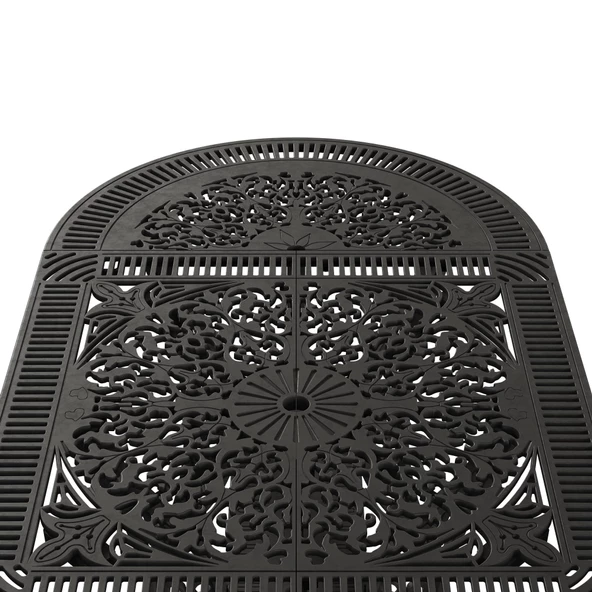 Ferforje görünümlü Istanbul Oval Masa Balkon, Bahçe Masası - 8