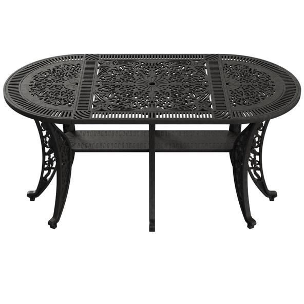 Ferforje görünümlü Istanbul Oval Masa Balkon, Bahçe Masası - 6