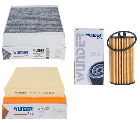 Opel Astra H 1.6 Benzinli Periyodik Filtre Seti Wunder Marka ürün görseli