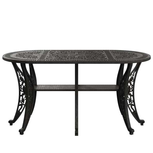 Ferforje görünümlü Istanbul Oval Masa Balkon, Bahçe Masası - 2