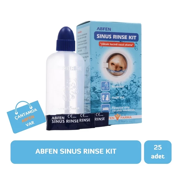 Abfen Sinüs Rinse Yetişkin Burun Yıkama Kiti 25 Adet