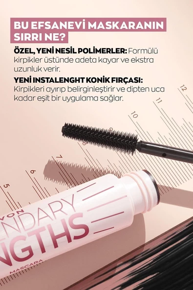 Legendary Lengths Hacim Ve Uzunluk Veren Siyah Maskara 10 Ml. - Resim 5
