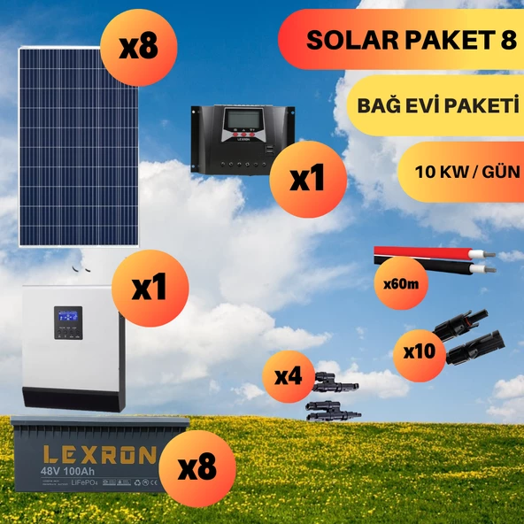 UrlaSolar Polikristal Bağ Evi Paketi (PAKET 8)