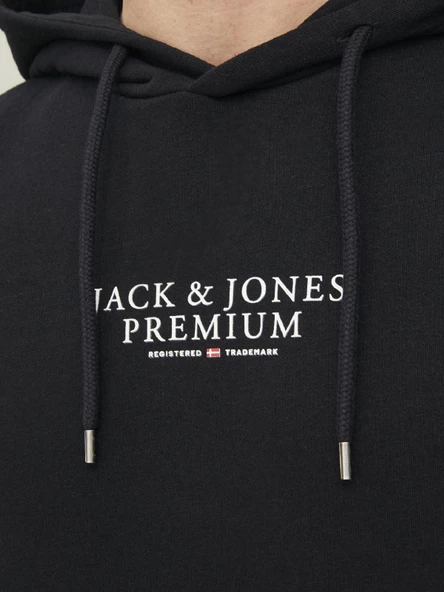 JACK JONES Premium Erkek Kapüşonlu Sweatshirt 12216335 - Resim 5