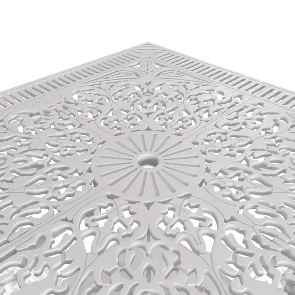 Ferforje görünümlü Istanbul Kare Masa Balkon, Bahçe Masası - 5