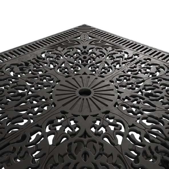 Ferforje görünümlü Istanbul Kare Masa Balkon, Bahçe Masası - 10