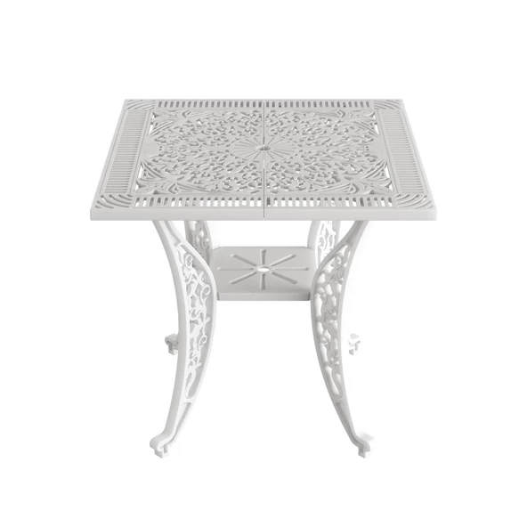 Ferforje görünümlü Istanbul Kare Masa Balkon, Bahçe Masası - 4