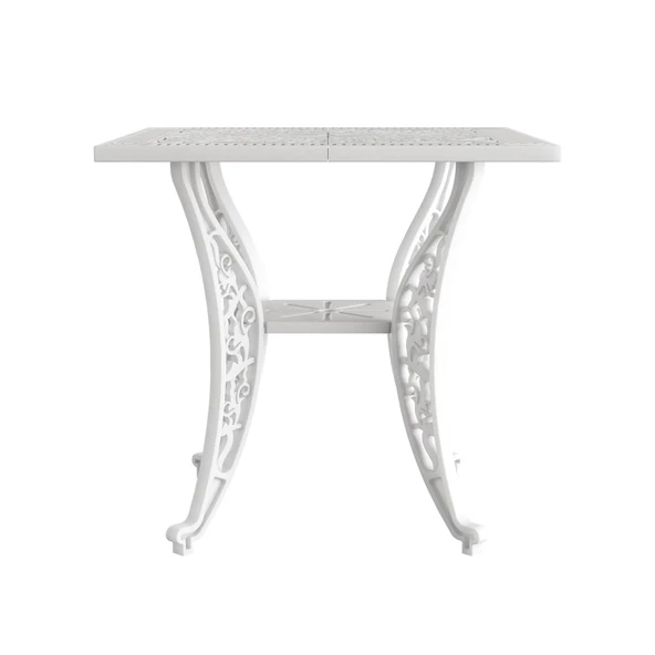 Ferforje görünümlü Istanbul Kare Masa Balkon, Bahçe Masası - 3