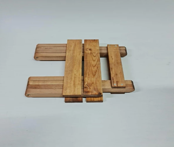 Ahşap Katlanır Tabure 1 Adet 30 cm x 36 xm - 4