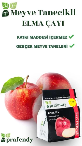 PRAFENDY TOPTAN ELMA ÇAYI GERÇEK MEYVE TANELİ 1 Kg x 6 Ad. - 2