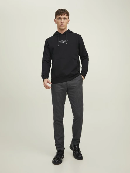 JACK JONES Premium Erkek Kapüşonlu Sweatshirt 12216335 - Resim 3