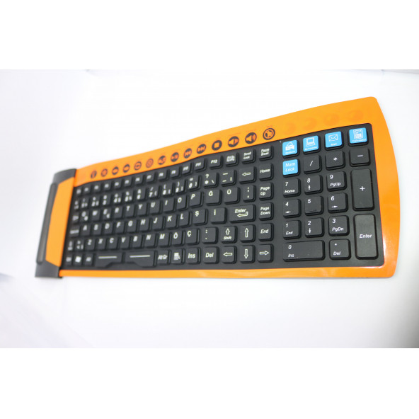 Everest SK-1092 Siyah-Turuncu USB Katlanabilir Combo Notebook Q Standart Klavye