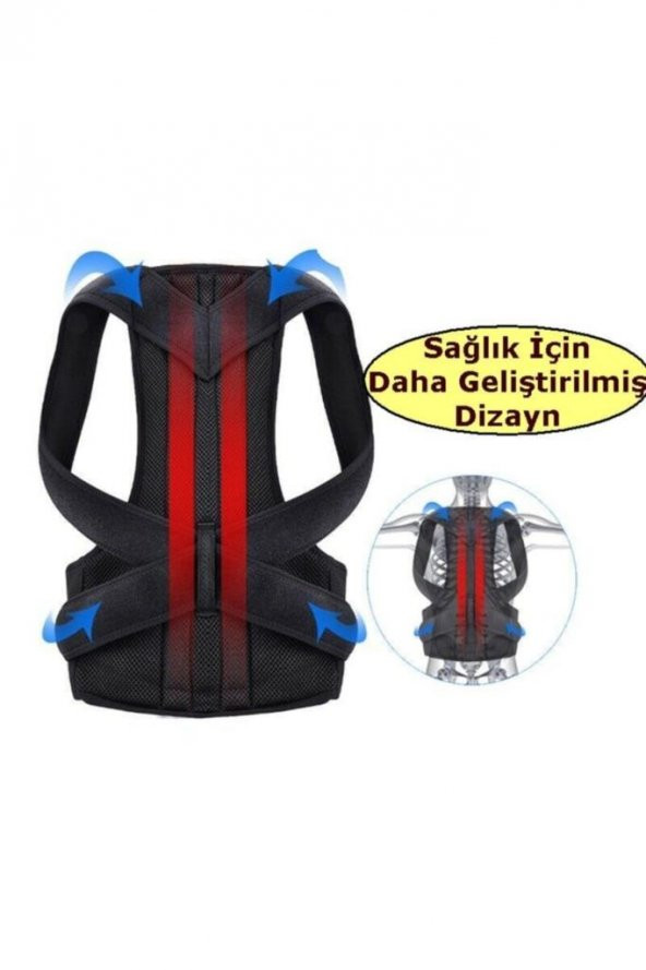 Medikal Manyetik Dik Duruş Korsesi Unisex Vücut Şekillendirici Ortopedik Sırt Bel Omuz Korsesi - 4