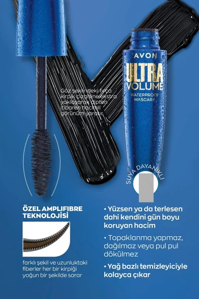 Ultra Volume Waterproof Maskara Navy - 4